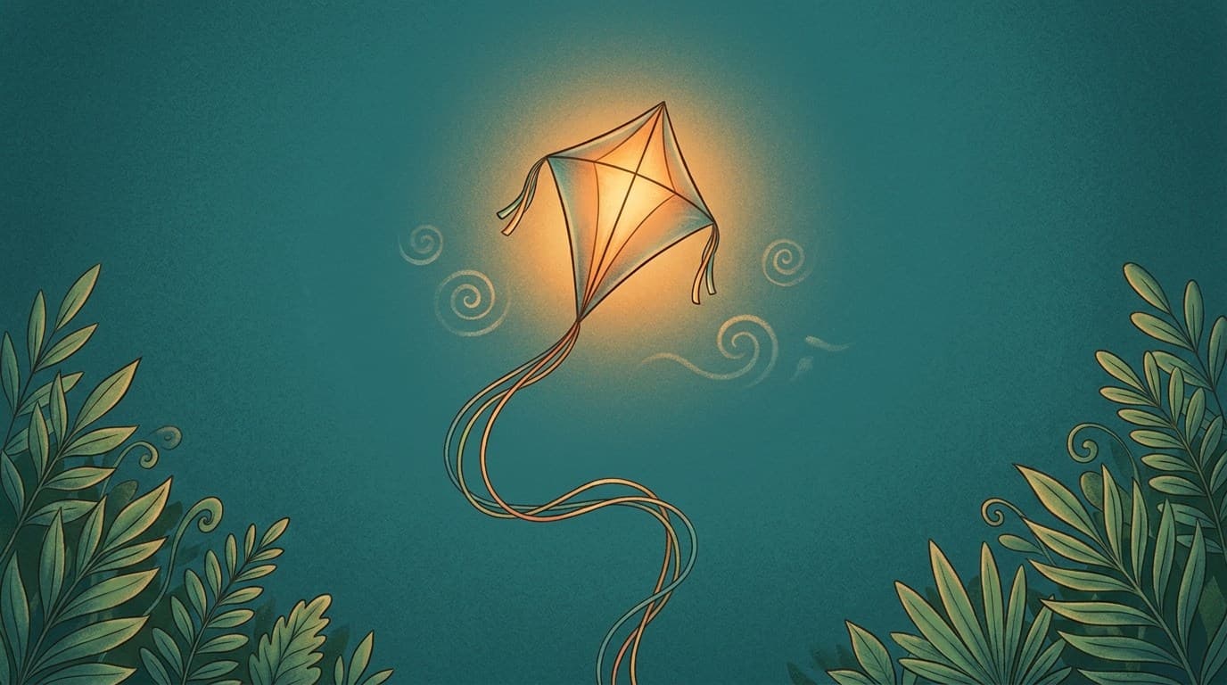 Calm botanical banner illustrating a body scan meditation practice